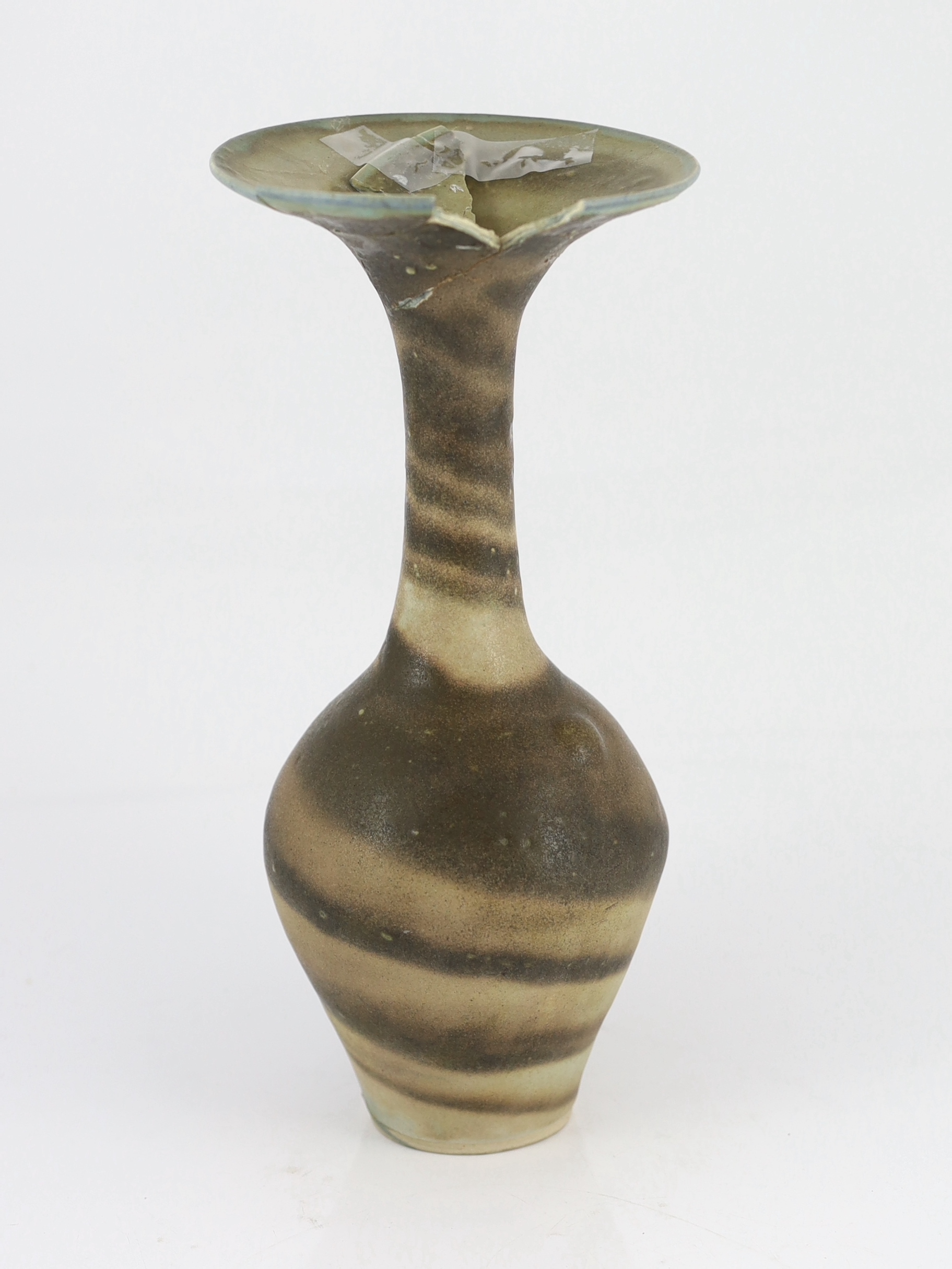 Dame Lucie Rie D.B.E. (1902-1995), a stoneware trumpet neck vase